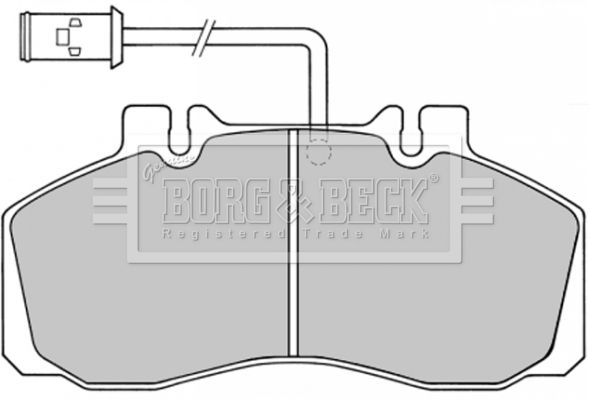 BORG & BECK stabdžių trinkelių rinkinys, diskinis stabdys BBP1362